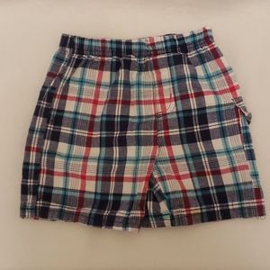 DC Comic Boys 3T Plaid Casual Shorts Cargo Pocket